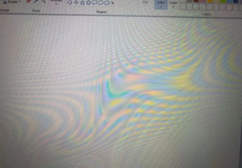 ripples on phone shooting on laptop, pc, tv screen