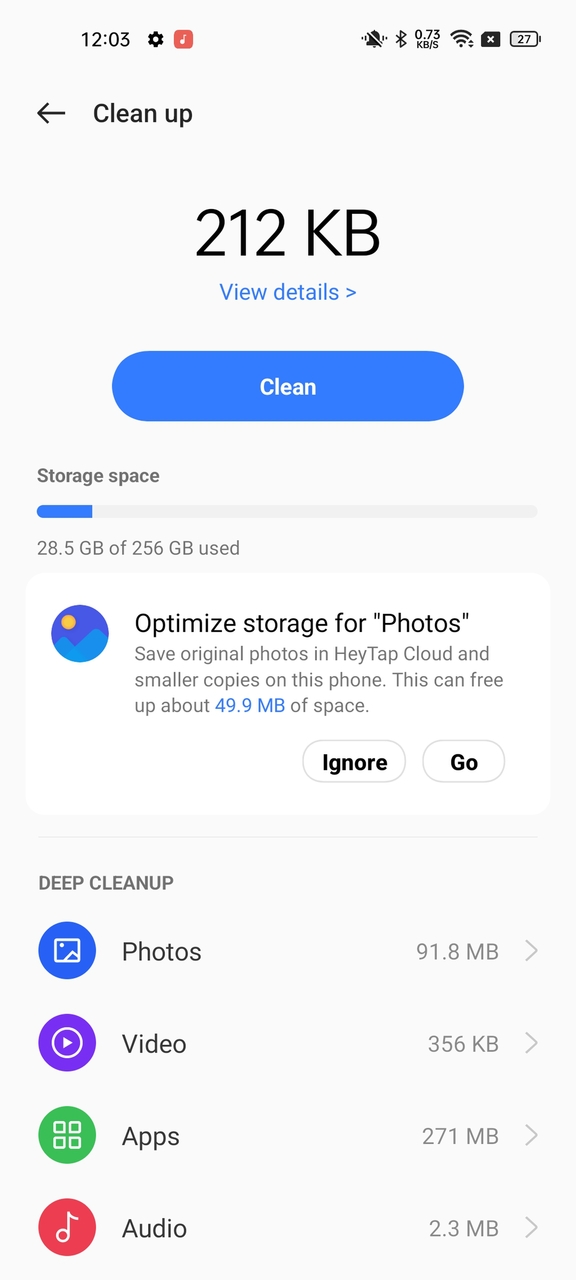 phone clear up storage 
